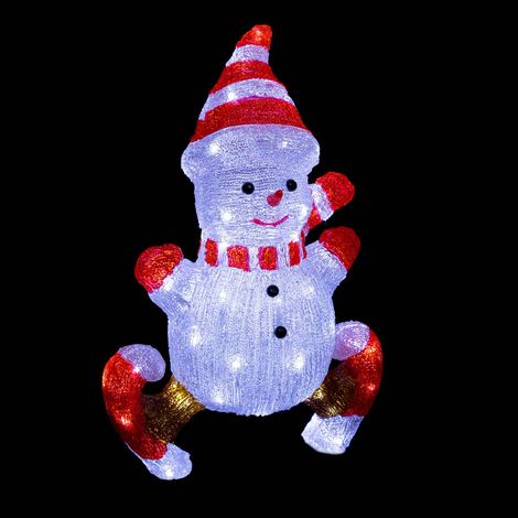 Pupazzo di neve con corridori illuminati per esterni h50cm 60 led + trasformatore - Feeric lights & christmas