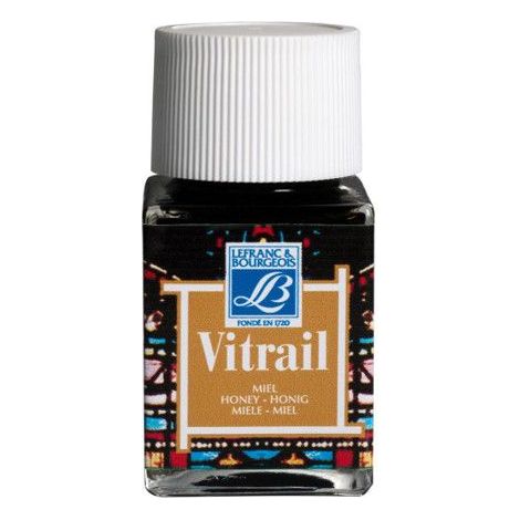 Peinture vitrail - Lefranc Bourgeois - Miel - Flacon de 50ml (1/2)