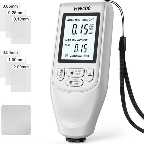 Professionelles Lackdickenmessgerät, hochpräzise Messung von Tiefe und Beschichtung für den Automobilbereich, weißes LCD-Display, 1 Stück - KZQ