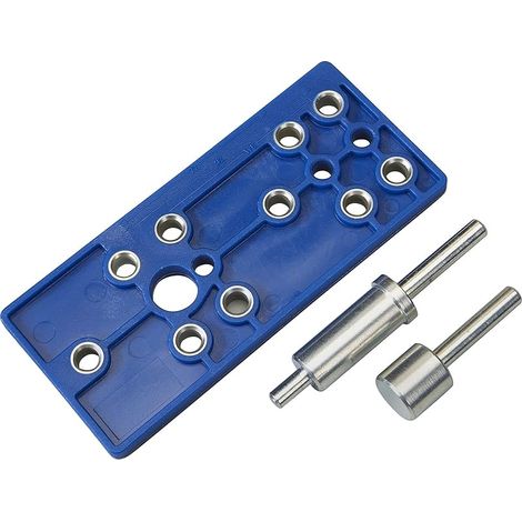 Gabarit de perçage pour ferrure de porte Jauge de perçage pour poignée de porte Aide au perçage pour garnitures de rosaces 72/92 mm en plastique avec mandrin de centrage 1 pochoir (1/5)