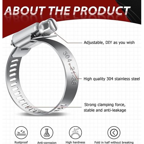 Bolatus colliers de serrage 6-51 mm acier inoxydable 304