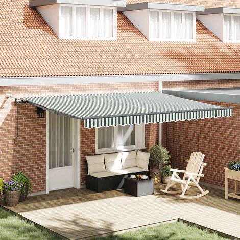 Tela de toldo Verde y  450 x 350 cm Poliéster