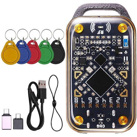 Émulateur de carte à puce RFID Chameleon Ultra + lecteur de puce porte-clés 5XUID, duplicateur NFC 125K 13,56 MHz, décodage de cartes à puce d'identification (1/5)
