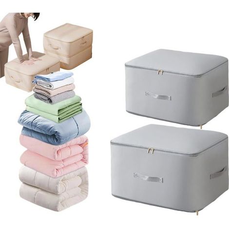 Sac compression gris - Lot 1, Gris, M+L, Sans aspirateur efficace étanche couette - Sac voyage Aucunely (1/5)