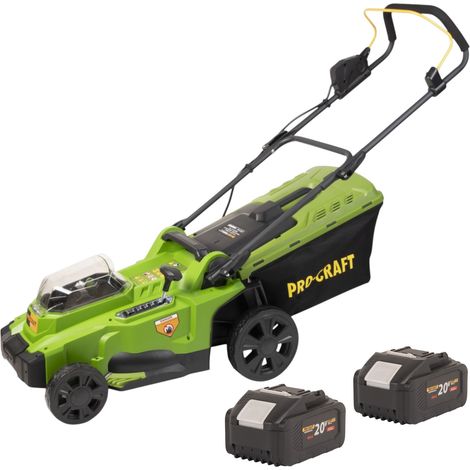 Procraft PLM20bb Tondeuse à gazon sans fil 40 V ( 2x 20 V ) 370 mm Brushless + 2x batterie 8,0 Ah - sans chargeur