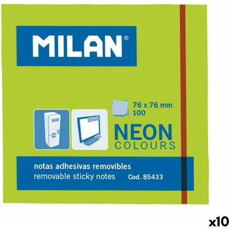 Notas Adhesivas Milan Verde 76 x 76 mm (10 Unidades) (1/2)