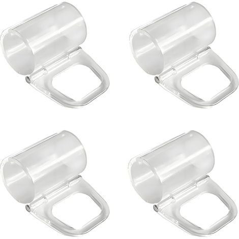 4 Stück 20 mm Zughaken HANDGRIFF, Faltenvorhang, einfache Montage, feste Halterung, Vorhangzubehör