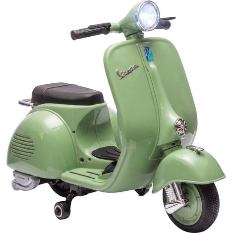 Elektro Motorrad Kinder VESPA 6V Elektromotorrad Lithium-Akku Grün (1/5)