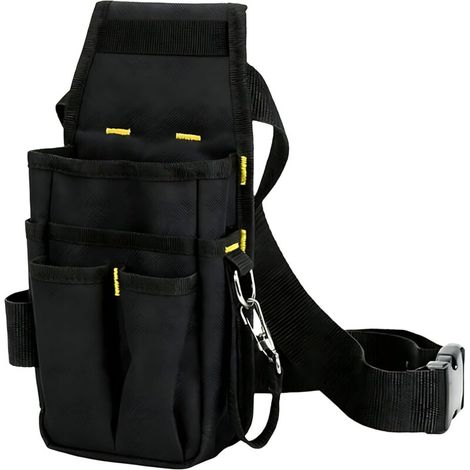 Werkzeugtasche aus 600D-Nylon mit verstellbarem Gürtel und Metallclips, für Elektriker und Heimwerker (1/5)