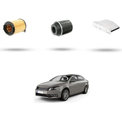 Kit tagliando 3 filtri compatibile con Vw Passat (362,365) 1.4 TSI 90kw Dal 2010 (1/5)
