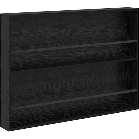 Maison Exclusive - Scaffale per riviste Rovere Nero 100 x 12 x 70 cm