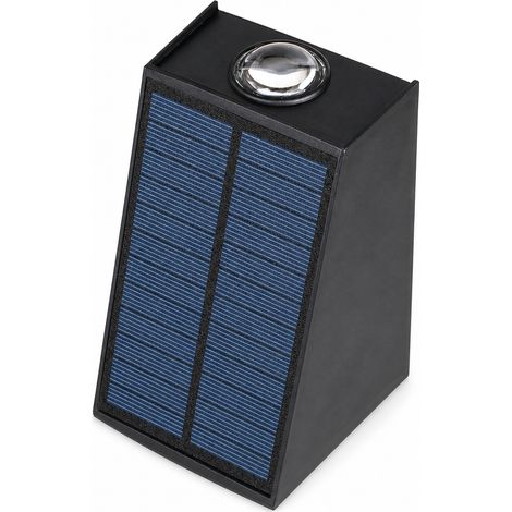 Applique Murale Solaire LED Extérieure, Lumière Chaude Haut et Bas, 2 Modes, Étanche, Jardin et Terrasse (1/5)