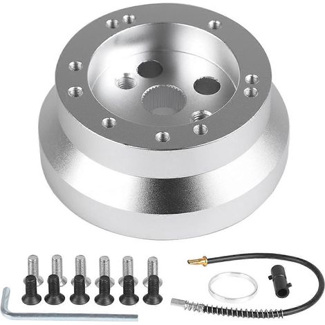 Adaptateur de moyeu de volant en aluminium usiné à 5 et 6 trous pour Chevrolet Chevy 1969-1994 - Connecteur de moyeu court - Accessoires auto (1/4)