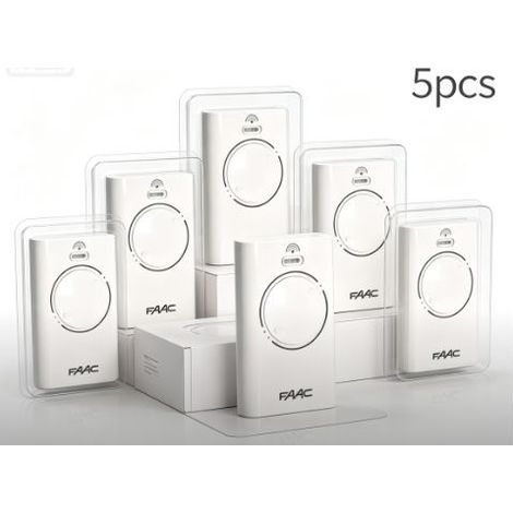 FAAC XT2 868 SLH Black Remote Control Pack of 5 - White (1/2)