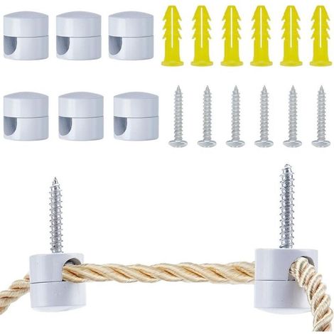 6pcs Crochets Swag pour Suspension au Plafond Crochets de Plafond Blancs pour Lampes Suspendues Crochet Swag Super Load Lampe Suspendue en Aluminium Crochet de Plafonnier (1/5)