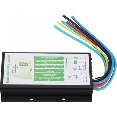 Controlador híbrido eólico y solar 12V/24V CC 400W/800W (1/4)