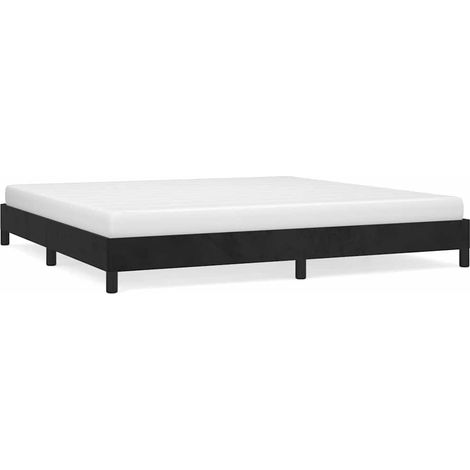 Maison Exclusive - Estructura cama sin colchón terciopelo negro 2 (1/5)