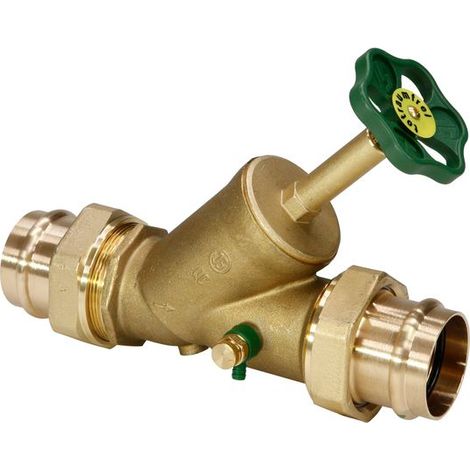 JS Robinet à passage intégrale, avec raccord à sertir (filetage extérieur) MULTI, avec vidange, avec tige montante, DN50, diamètre de sertissage 54mm, certifié DVGW, 0015575400001 (1/3)