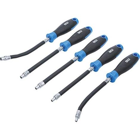 BGS  Set  di  cacciaviti  flessibili  con  impugnatura  rotonda  profilo  E  4  -  E  8  lunghezza  lama  150  mm  5  pezzi  -  70019