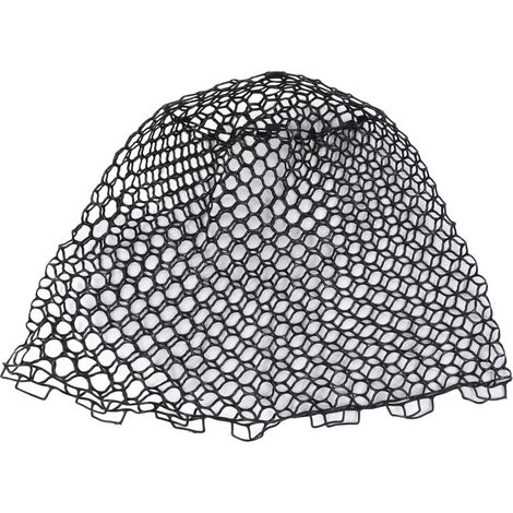 Épuisette de pêche noire, maille caoutchouc souple et flexible, approfondie, pour pêcheur débutant ou expert (1/5)