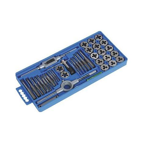 HEAVY DUTY 40PC METRIC TAP WRENCH AND DIE CUTTER SET M3-M12 IN STORAGE CASE BS (1/4)