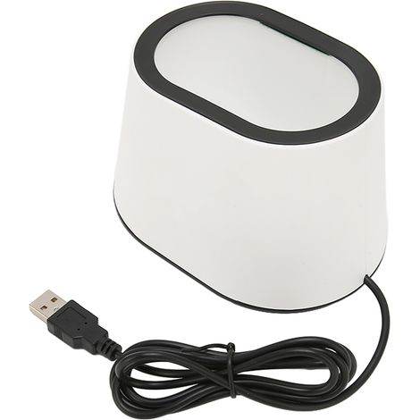 Scanner de codes QR de bureau USB Plug and Play, lecteur de codes-barres 1D et de codes QR, boîte de paiement à code QR