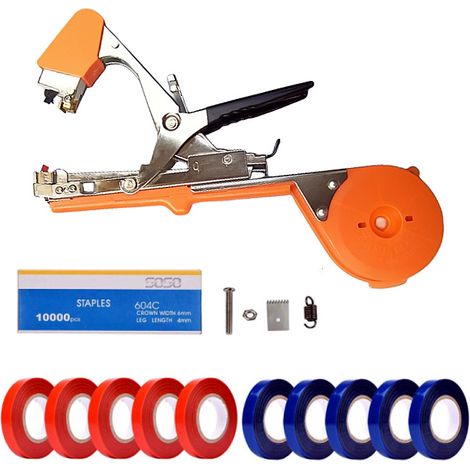 Pince à Lier pour Vigne, Machine À Taper Nouer Branches, pour Tomates Vignobles Arbres Fruitiers Légumes Fleurs Plantes, Outil de Jardinage À Attache (1/5)