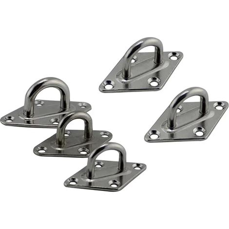 Plaque à œil en Diamant en Acier Inoxydable, 5 pièces, matériel Marin Robuste de 5mm 6mm 8mm 10mm(6mm-5pcs) (1/5)