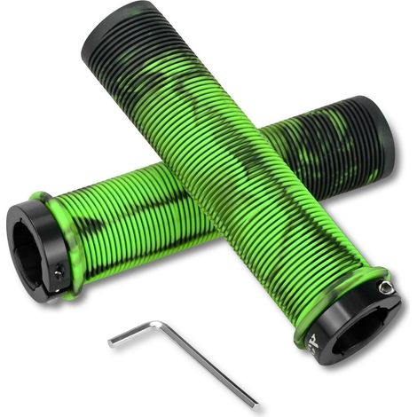 Fahrradgriffe & Scooter Griffe 22mm Gummi mit Aluminium Lock, Ergonomisch, Rutschfest, Grün (1/5)