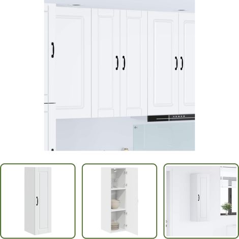 Holzschrank - Küchenschrank mit Regal Weiß 30 x 31 x 100 cm Holzwerkstoff (1/5)