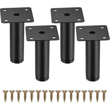 4 Stück Möbelfüße, 8 cm/3,15 Zoll verstellbare Möbelfüße, Metallbefestigungsfüße für Möbel/Tische/Stühle/Schreibtische/Küchenmöbel/Schränke/Sofas