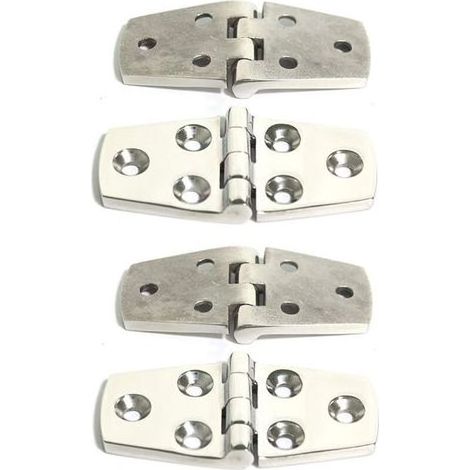 (38x76mm) ,Lot de 4 charnières de Porte en Acier Inoxydable 316 Marin Durable pour Bateau, Yacht, Camping-Car, Caravane (1/5)