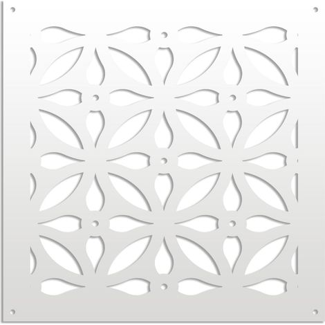 TELLY - Pannello in PVC traforato - Parasole - Misura: 48x48 cm - Colore: bianco (1/4)