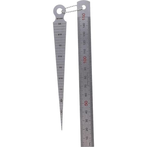 Jauge de soudage en acier inoxydable 1-15 mm, règle 15 cm (1/5)