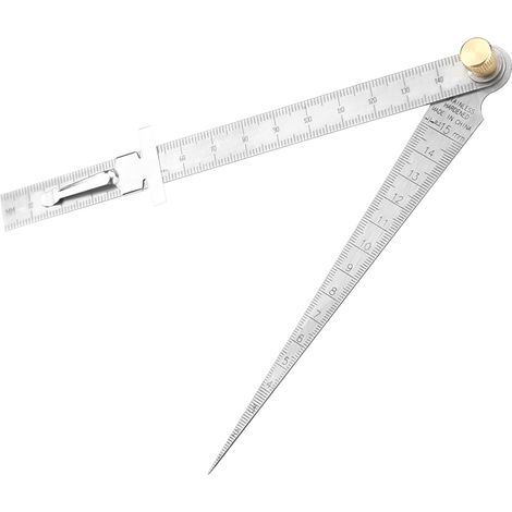 Schweißkegellehre, Lineal und Lochprüfwerkzeug aus Edelstahl (1–15 mm) (1/5)