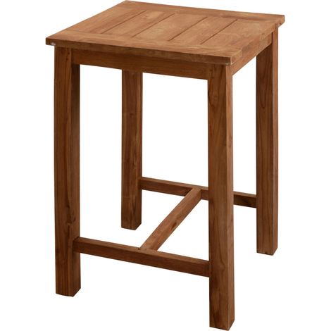 Inko Teakholz-Bartisch Abacus recyceltes Teak 80x80x108 cm Stehtisch (1/5)