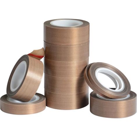 Nastro adesivo PTFE Teflon alta temperatura 10 m - 10, 25 o 50 mm - spessore 0,18 mm - Packaging: 25mm x 10M (1/5)
