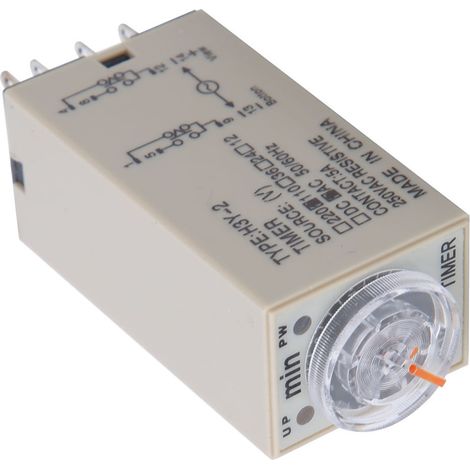 Relais temporisé H3Y-2, 8 broches, haute précision, réglable, pour appareils électroménagers, 0-5 minutes, 110 V CA (1/5)