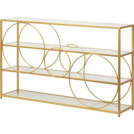 Console en métal doré avec cristaux 130x30x80 cm (1/2)