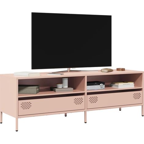 TV-Schrank Rosa 135x39x43,5 cm Kaltgewalzter Stahl