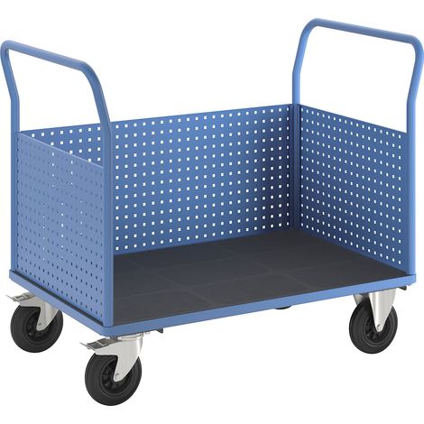 eurokraft pro, Chariot Plateforme, avec 3 hautes parois en tôle (1/5)