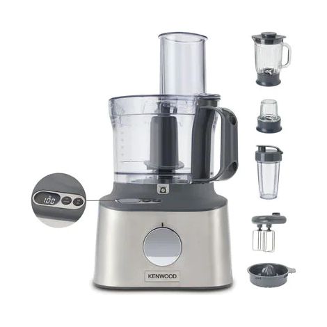 Robot de cuisine Kenwood multifonction 800W chrome 2.1L