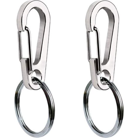 Lot de 2 clips pour médailles d'identification pour chien/chat, en acier inoxydable robuste, à fixation rapide. Porte-médailles pour collier et harnais. (1/5)