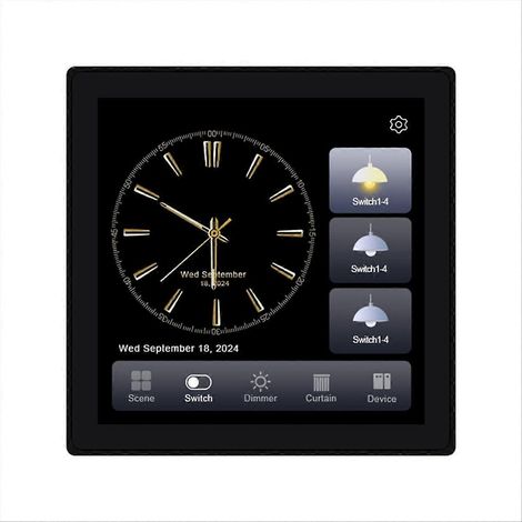Tuya T3E Pro Smart-Bedienfeld, Touch-Schalter, Zigbee-kompatibel, schwarzer Druckknopf-Wandschalter. (1/5)