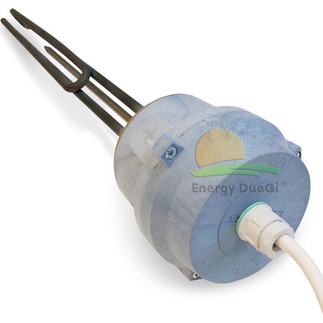 Resistenza elettrica corazzata 3 kW monofase con termostato a riarmo manuale regolabile fino a 82oC, 230 V (1/4)