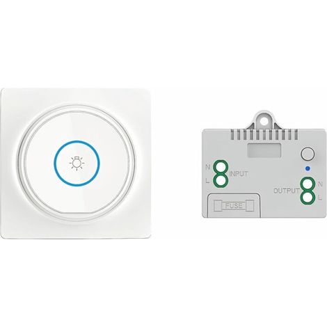 Interrupteur sans fil étanche - Télécommande auto-alimentée - Pas de piles nécessaires - Interrupteur 1 voie