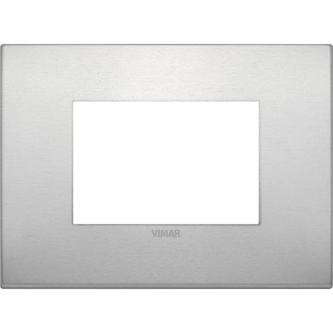 Placca Classic Vimar Arkè  3 moduli alluminio naturale 19653.15