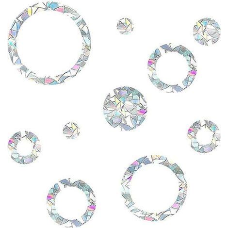 Antikollisions-Fensteraufkleber – Lichtdurchlässige Prismenfolie ohne Klebstoff – Für Glas und Türen – 24er-Packung (1/5)
