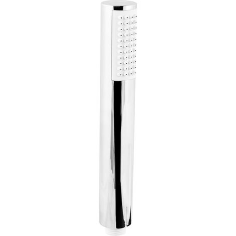 Aquae TECB3400 Doccia Alzano Monogetto con Funzione Anti-Calcare, Filetto Raccordo 1/2", Colore Cromato-Bianco (1/4)
