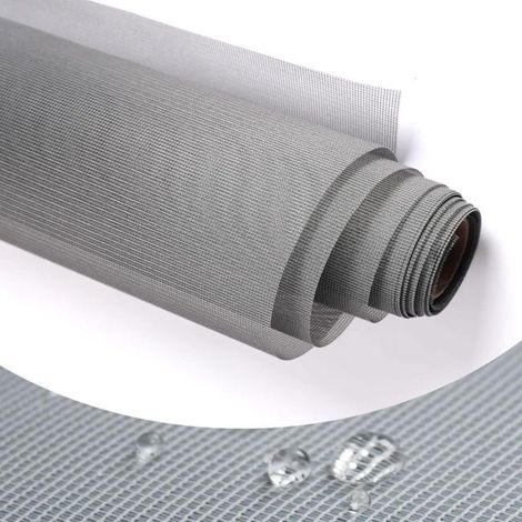 Mosquitera antipolvo y antipolen para fabricar uno mismo, que sustituye a las mosquiteras de ventanas y puertas (malla gris, 1,8 x 5 metros). (1/5)
